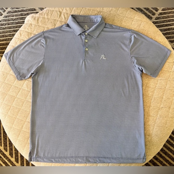 RHOBACK XL Men’s Blue Gingham Golf Polo Orig $98 Excellent Condition Worn 1x - Picture 1 of 9